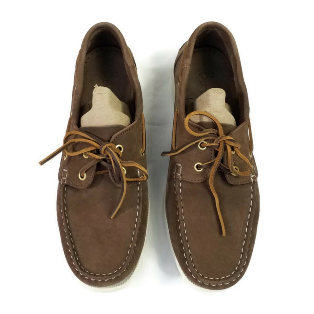 Boden Brown Nubuck Leather Slip-On Boat Shoe Loafers Mens Size 43, US 11